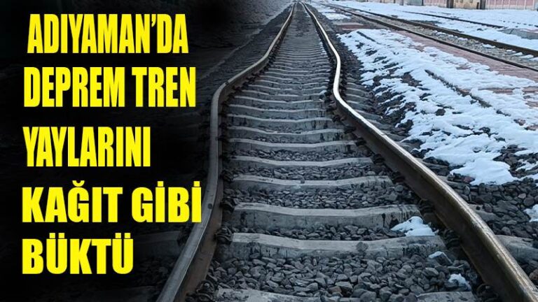 Gölbaşı’nda deprem tren raylarını büktü
