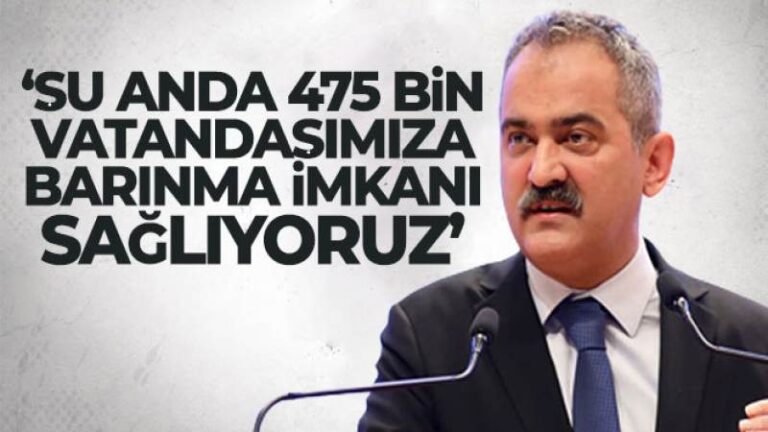 Bakan Özer: ‘Şu anda 475 bin vatandaşımıza barınma imkanı sağlıyoruz’
