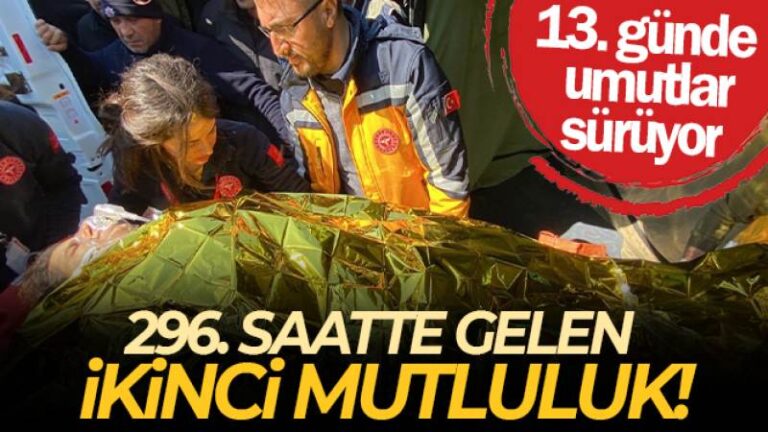 Hatay’da depremin 296. saatinde inanılmaz kurtuluş