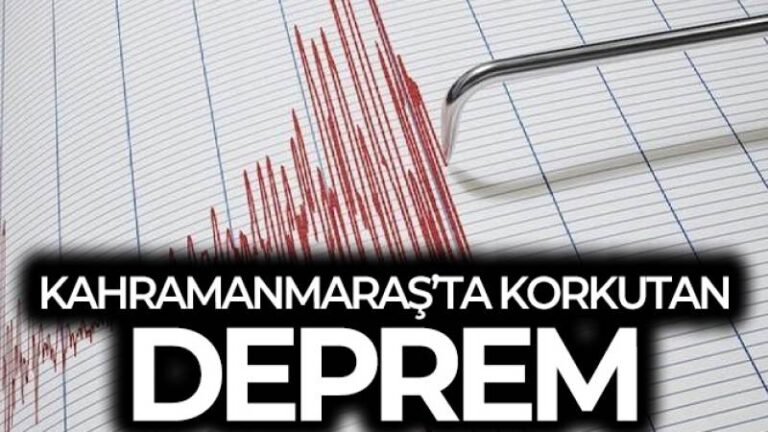 Kahramanmaraş’ta 5.1 büyüklüğünde deprem