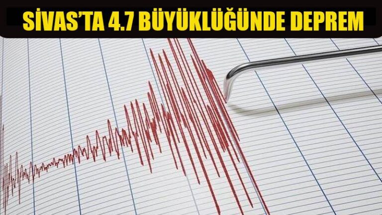 Sivas’ta 4.7 büyüklüğünde deprem