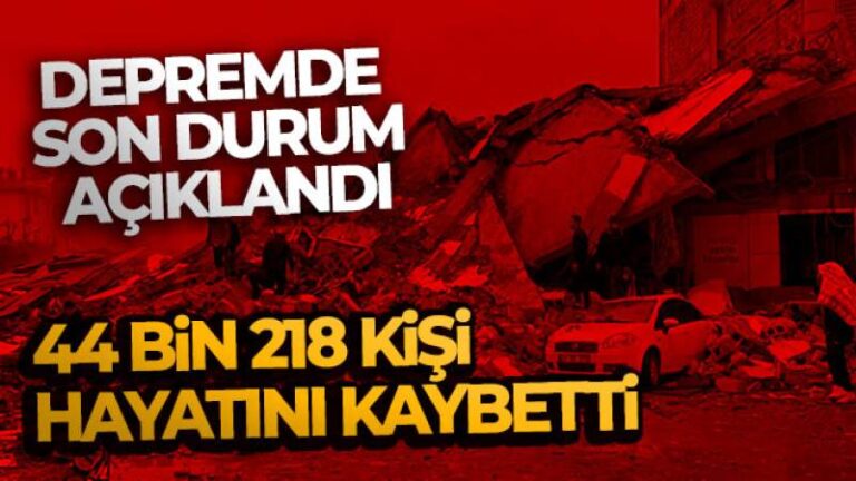 AFAD: ’44 bin 218 vatandaşımız hayatını kaybetmiştir’