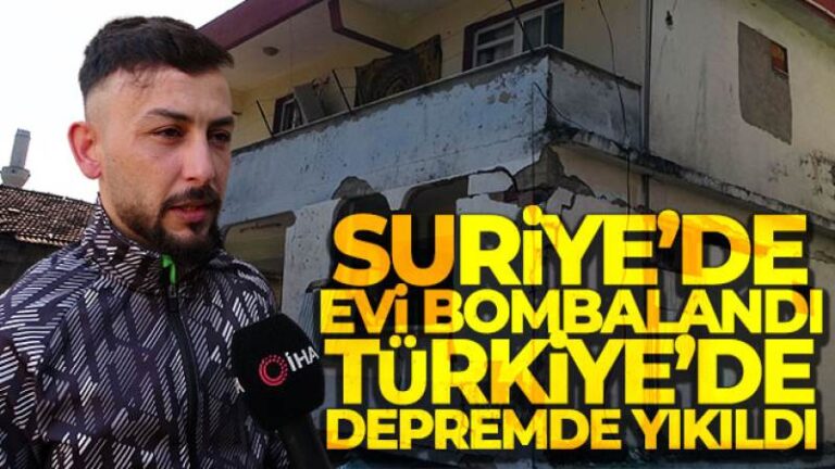 Suriye’de evi bombalandı, Türkiye’de depremde yıkıldı