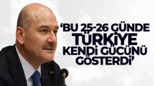 İçişleri Bakanı Soylu’dan deprem açıklaması
