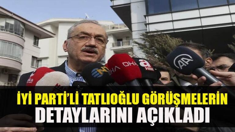İYİ Parti’li İsmail Tatlıoğlu: “Genel Başkanımız belediye başkanları üzerinden teklifini iletti”
