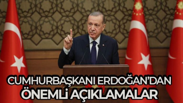 Cumhurbaşkanı Erdoğan, kabine sonrası açıklamalarda bulunuyor