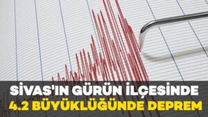 Sivas’ın Gürün ilçesinde 4,2 büyüklüğünde deprem