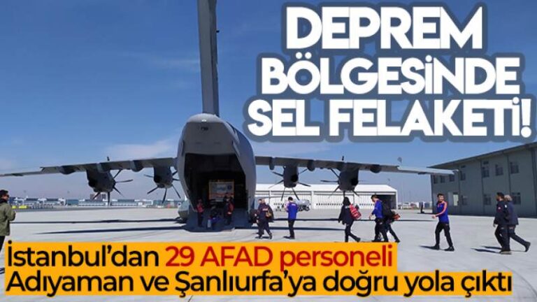 İstanbul’dan 29 AFAD personeli sel felaketinin yaşandığı illere doğru yola çıktı
