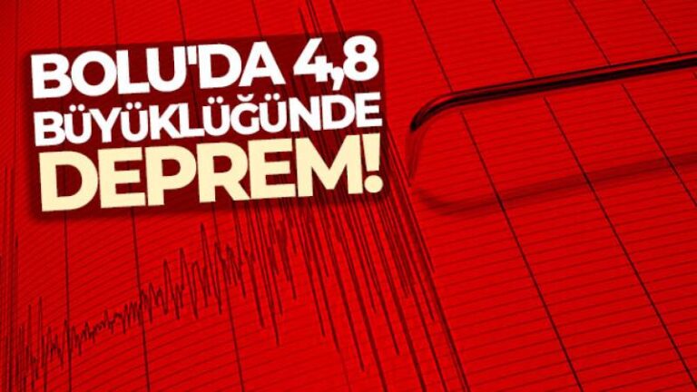 Bolu’da 4,8 büyüklüğünde deprem! Son dakika depremler