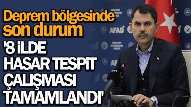Bakan Kurum: ‘312 bin 931 binanın yıkık, acil yıkılacak, ağır ve orta hasarlı olduğunu tespit ettik’