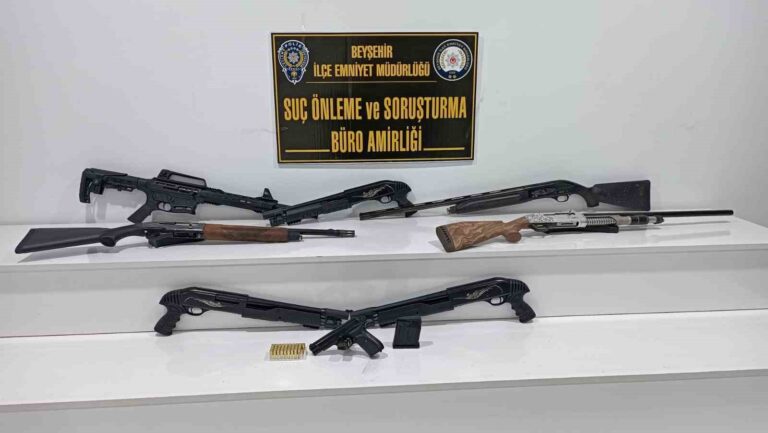Konya’da kaçak silah operasyonu