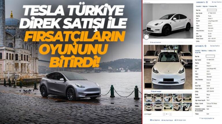 Tesla Türkiye direkt satışı ile fırsatçıların oyununu bitirdi