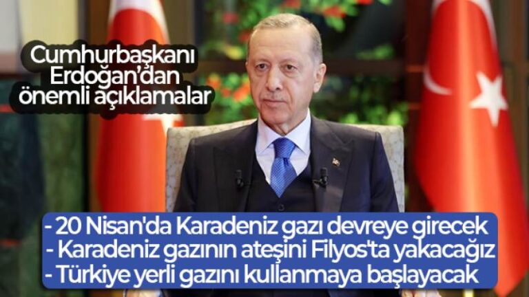 Cumhurbaşkanı Erdoğan: ‘Türkiye yerli gazını kullanmaya başlayacak’