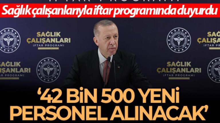 Cumhurbaşkanı Erdoğan: ’42 bin 500 sağlık personeli alıyoruz’