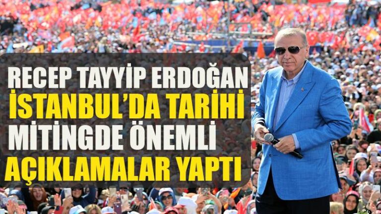 Cumhurbaşkanı Erdoğan: ‘Resmi rakam mitinge katılım 1 milyon 700 bin’