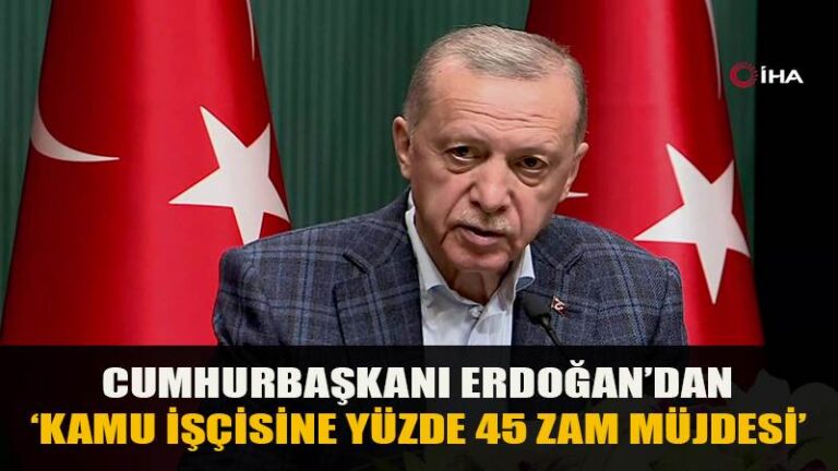Cumhurbaşkanı Erdoğan: ‘En düşük kamu işçisi ücretini 15 bin liraya çıkarıyoruz’