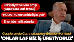 Cumhurbaşkanı Erdoğan gençlerle buluştu