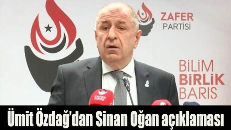 Ümit Özdağ’dan Sinan Oğan açıklaması
