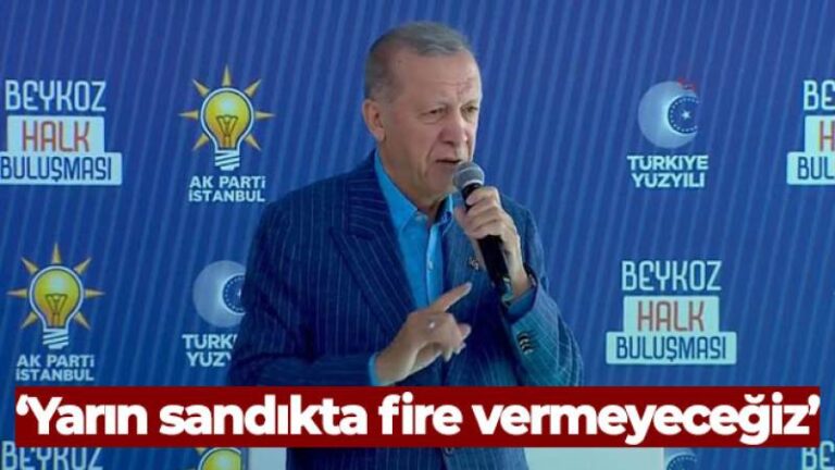 Cumhurbaşkanı Erdoğan: ‘Buraya koştuğumuz gibi yarın sandığa koşacağız, yarın sandıkta fire vermeyeceğiz’
