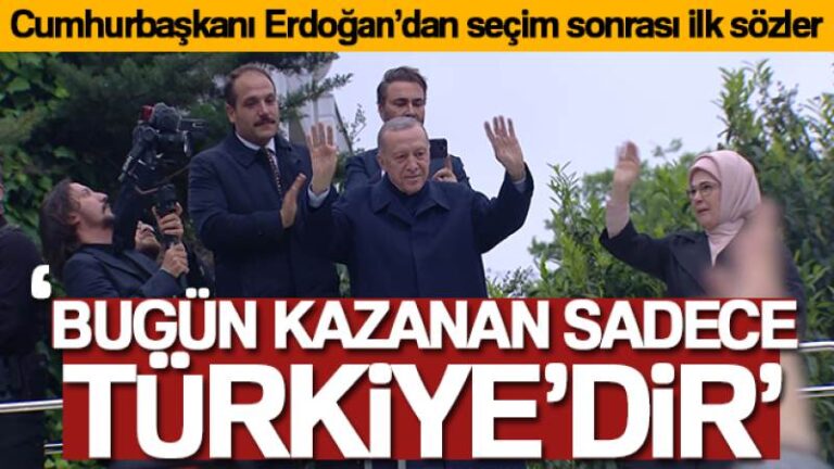 Cumhurbaşkanı Erdoğan: ‘Bugün kazanan sadece Türkiye’dir’