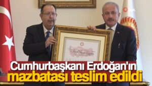 Cumhurbaşkanı Erdoğan’ın mazbatası teslim edildi