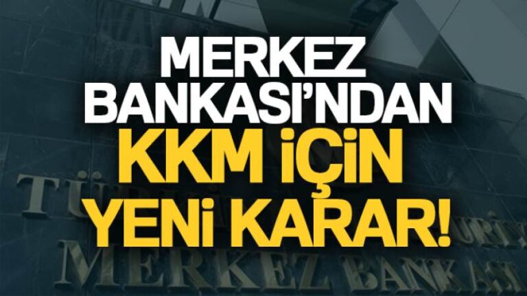 Merkez Bankası’dan KKM için yeni karar