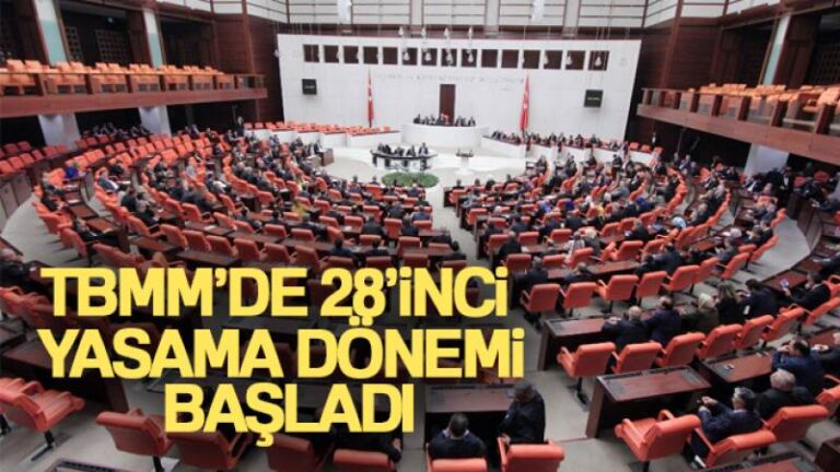 TBMM’de 28’inci yasama dönemi başladı