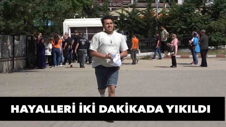 Hayaller iki dakikada yıkıldı, geç kalan genç sınava alınmadı
