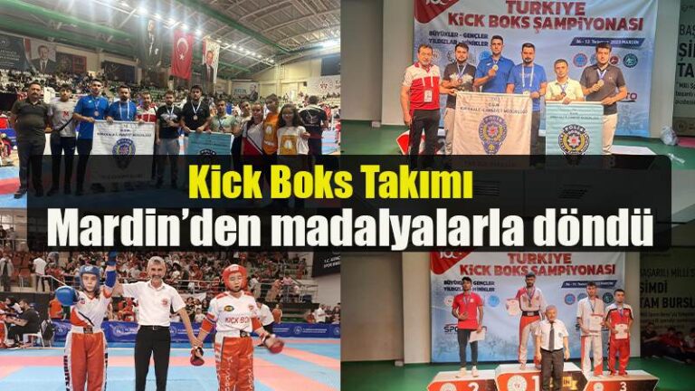 Kick Boks Takımı Mardin’den madalyalarla döndü