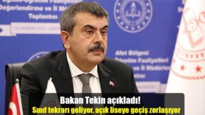 Bakan Tekin açıkladı! Sınıf tekrarı geliyor, açık liseye geçiş zorlaşıyor