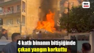 4 katlı binanın bitişiğinde çıkan yangın korkuttu