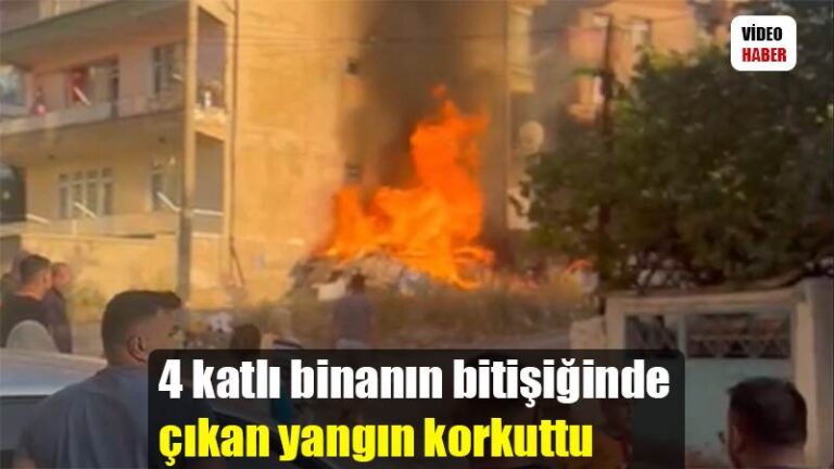 4 katlı binanın bitişiğinde çıkan yangın korkuttu