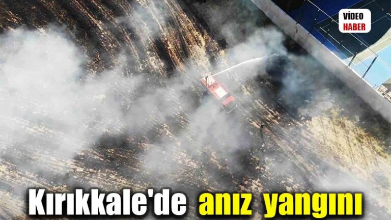 Kırıkkale’de anız yangını