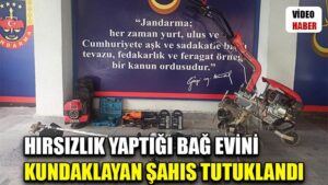 Hırsızlık yaptığı bağ evini kundaklayan şahıs tutuklandı