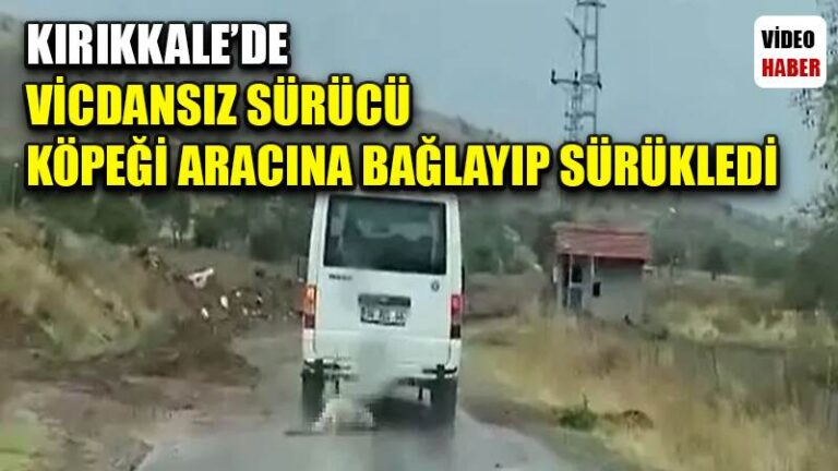 Kırıkkale’de dehşet anları kamerada: Köpeği kilometrelerce sürükledi