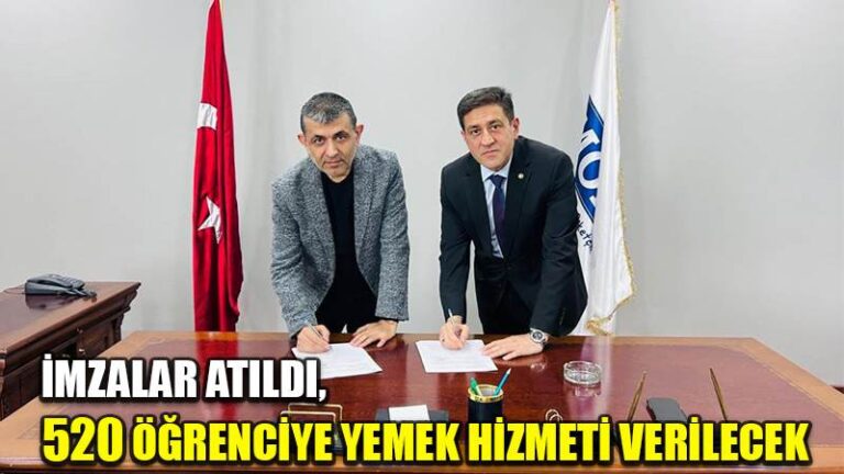 İmzalar atıldı, 520 öğrenciye yemek hizmeti verilecek
