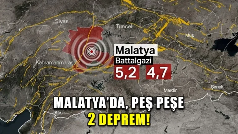 Malatya’da, peş peşe 2 deprem!