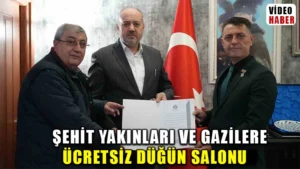 Şehit yakınları ve gazilere ücretsiz düğün salonu