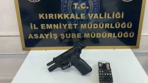 Kırıkkale’de ruhsatsız tabanca ele geçirildi