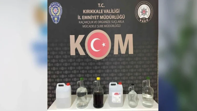 Kırıkkale’de kaçak alkol ele geçirildi