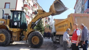 Çalılıöz Mahallesi’nde çevre düzenlemesi yapılıyor