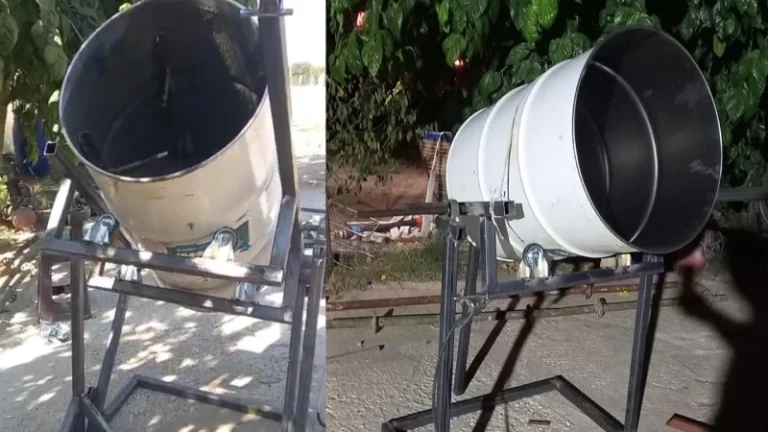 Fiyatlara kızdı! Beton karma makinesi yaptı