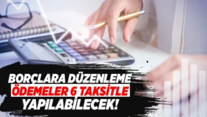 Borçlara düzenleme: Ödemeler 6 taksitle yapılabilecek!