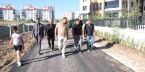 Sorgun’da yürüyüş ve bisiklet yolu çalışmaları sürüyor