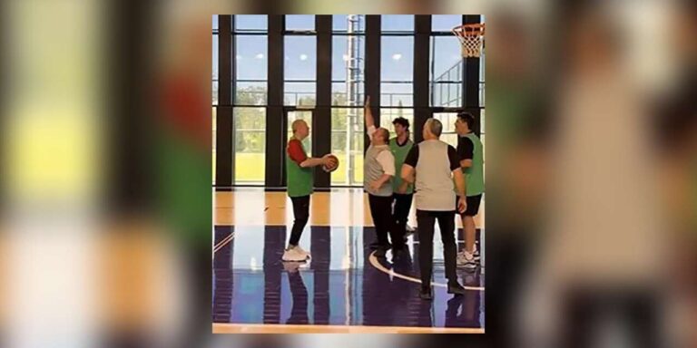 Cumhurbaşkanı Erdoğan basketbol oynadı