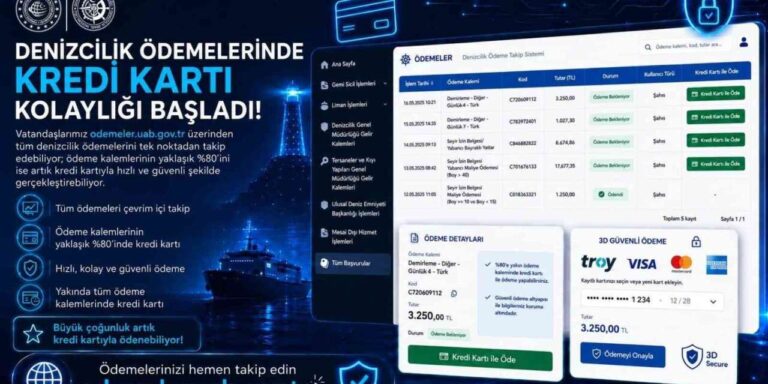 Bakan Uraloğlu: “Denizcilik ödemelerinin yaklaşık yüzde 80’i kredi kartıyla çevrim içi yapılabiliyor”