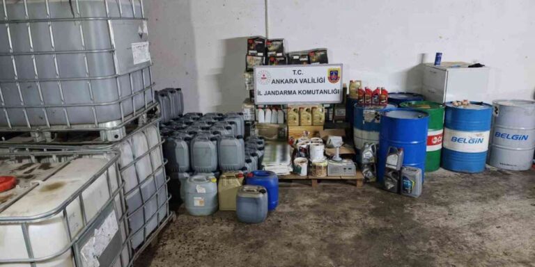 Ankara’da 20 milyon liralık kaçak akaryakıt ve sahte motor yağı ele geçirildi