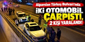 Alparslan Türkeş Bulvarı’nda iki otomobil çarpıştı