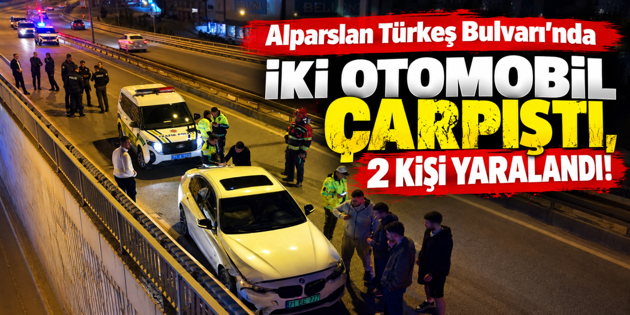 alparslan-turkes-bulvari’nda-iki-otomobil-carpisti