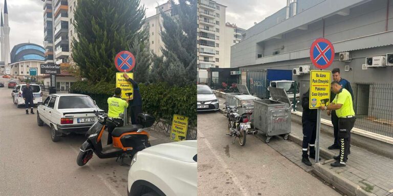 Yahşihan’da trafik düzeni için yeni önlem: Park yasağı levhaları yerleştirildi